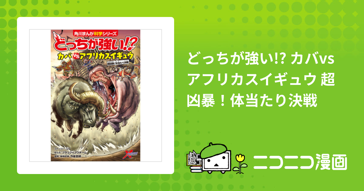 どっちが強い!? カバvsアフリカスイギュウ 超凶暴！体当たり決戦